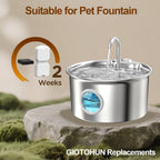 GIOTOHUN Cat Fountain Filters Replacement: 12 Cat Fountain Filter (6 Carbon + 6 Foam Filters) Suitable for GIOTOHUN S11 - Image 2