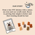 Back of Bocce's Bakery treat bag with guaranteed analysis