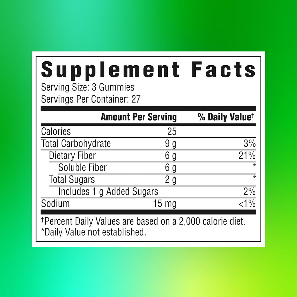 Benefiber assorted fruit flavor supplement container side shot