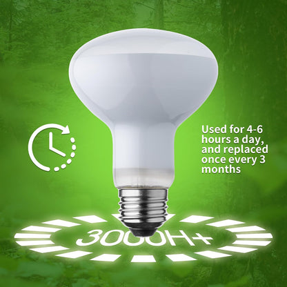 Side profile of the Jugbuy reflector shape reptile bulb for focused thermal heating.