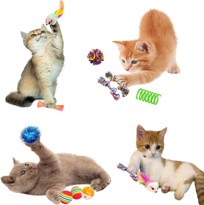 46 PCS Cat Toys for Indoor Cats, Kitten Toys with Cat Spring Toy, Mint Catnip with Crinkle Mouse Ball for Indoor Cats Kittens Exercise - Image 9