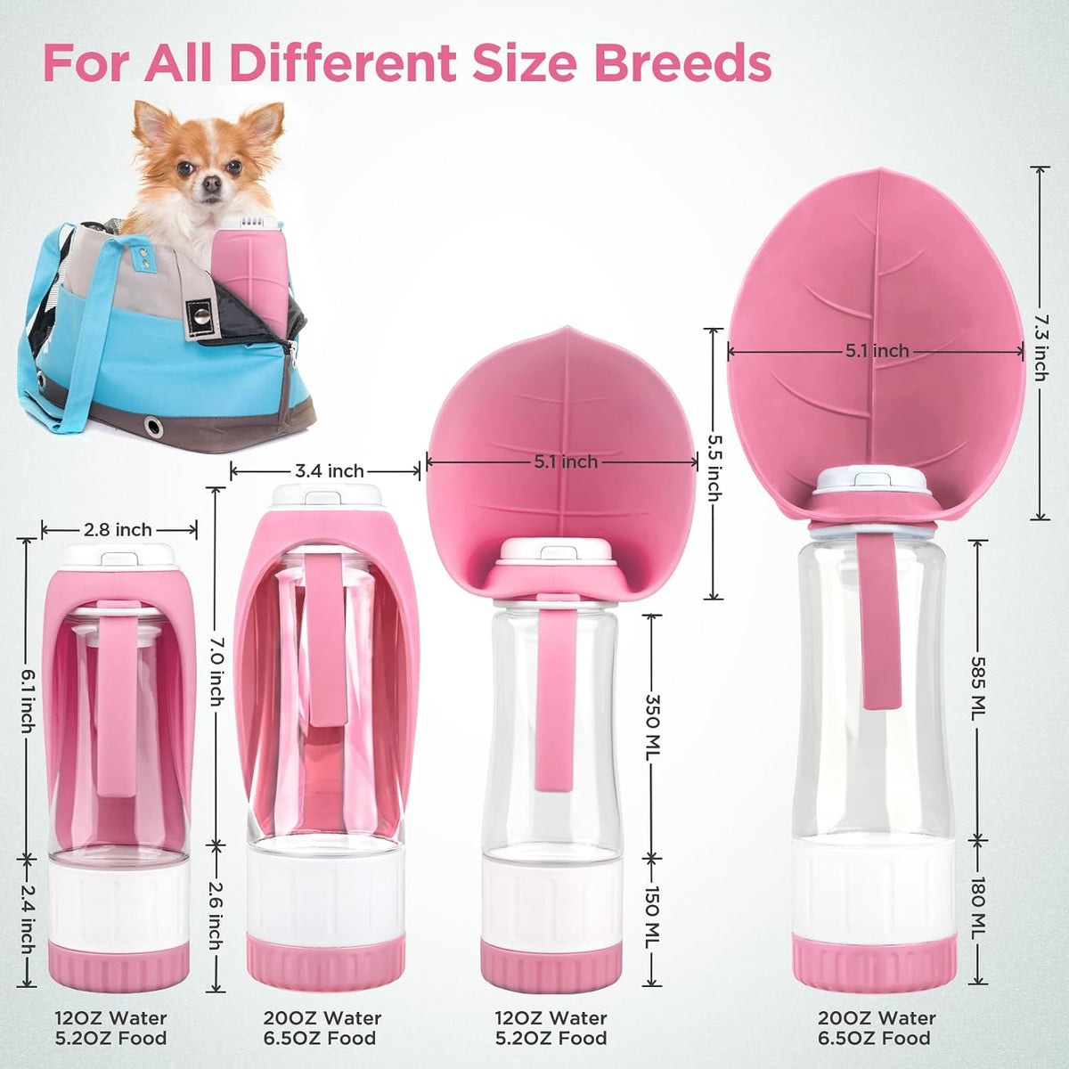 Uppetly durable Tritan plastic pet feeder disassembled parts