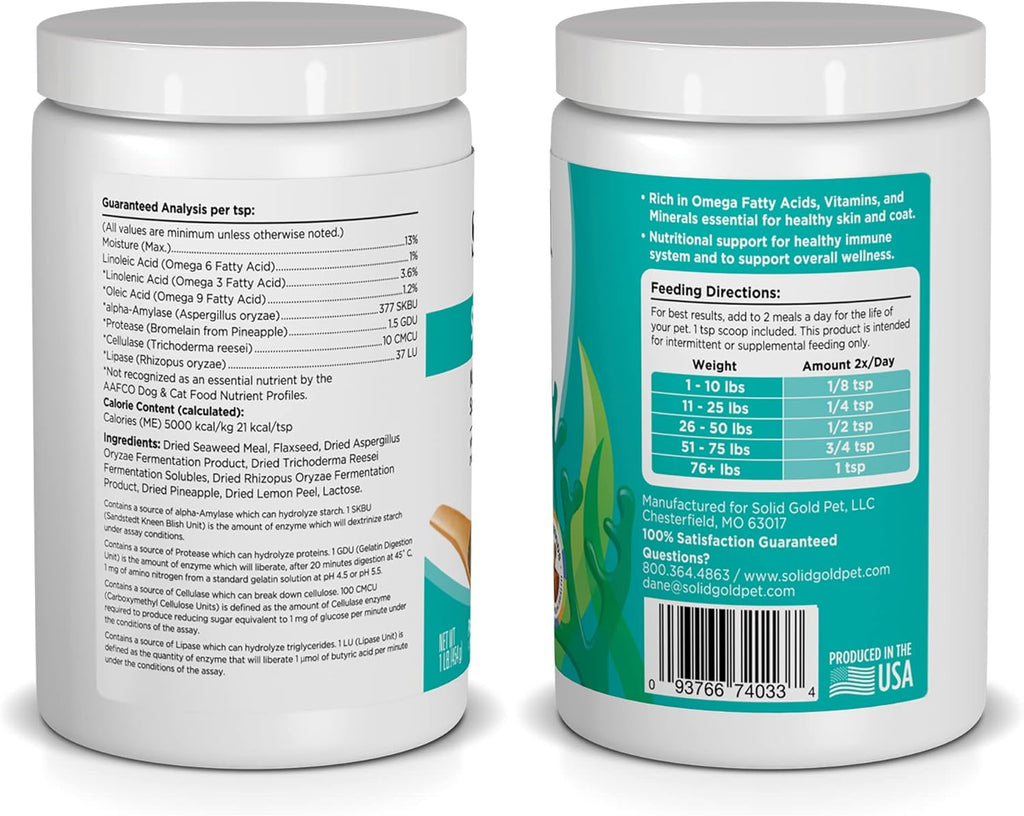 Healthy dog and cat enjoying food with Solid Gold supplement