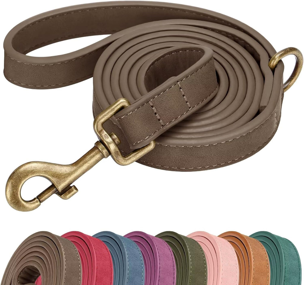 Didog Stylish PU Leather Dog Leash for Small Dogs, Easy to Clean 5ft Small Dog Leash with Metal Tangle-Free Clip, Fashionable and Elegant for Walking, Running and Training,Light Brown, S - Image 15