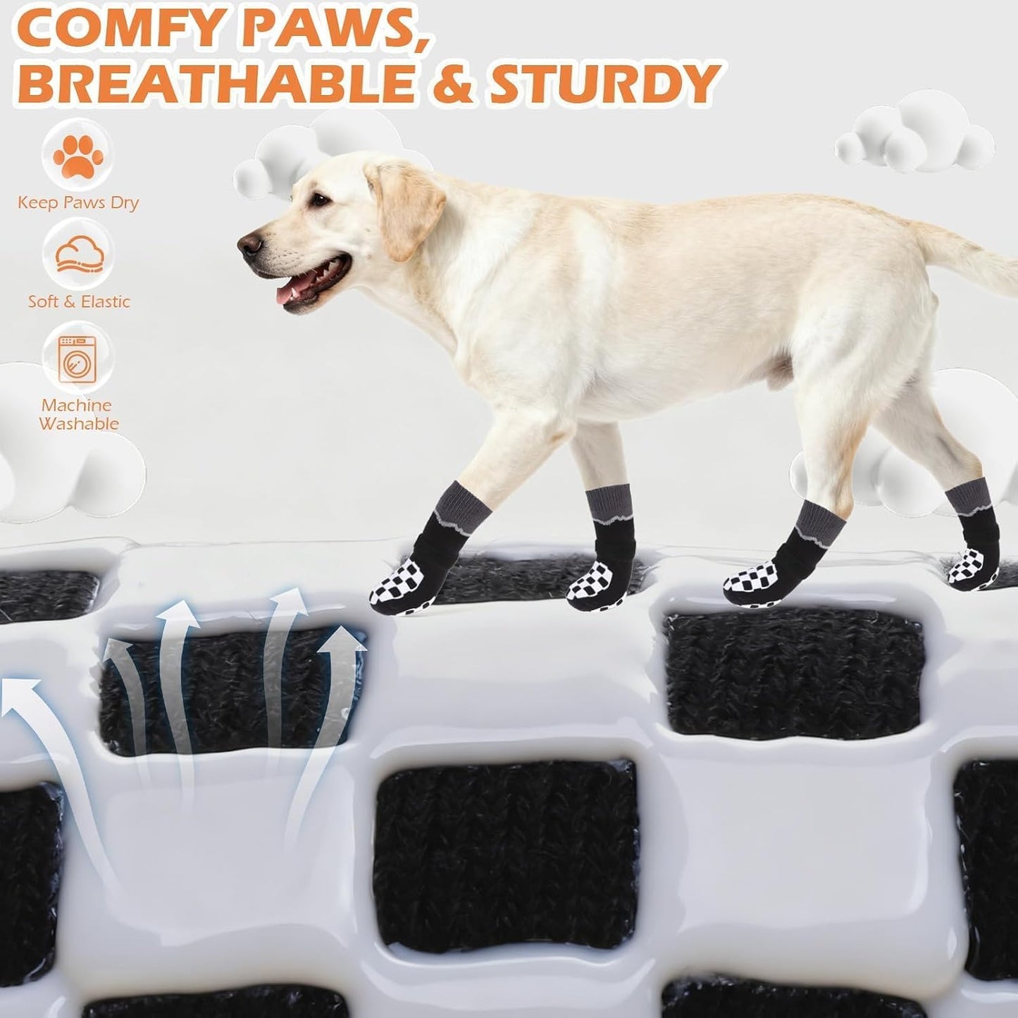 Expawlorer dog boots showing the chessboard grip pattern