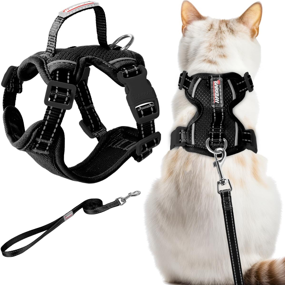 Cat Harness and Leash Set Escape Proof for Kitten Walking, Soft Adjustable Top Handle Vest Harnesses for Cats, Easy Control Breathable Reflective Small Medium Large, Pink, XS - Image 13