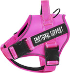 Voopet emotional support dog harness packaging and interchangeable patches view