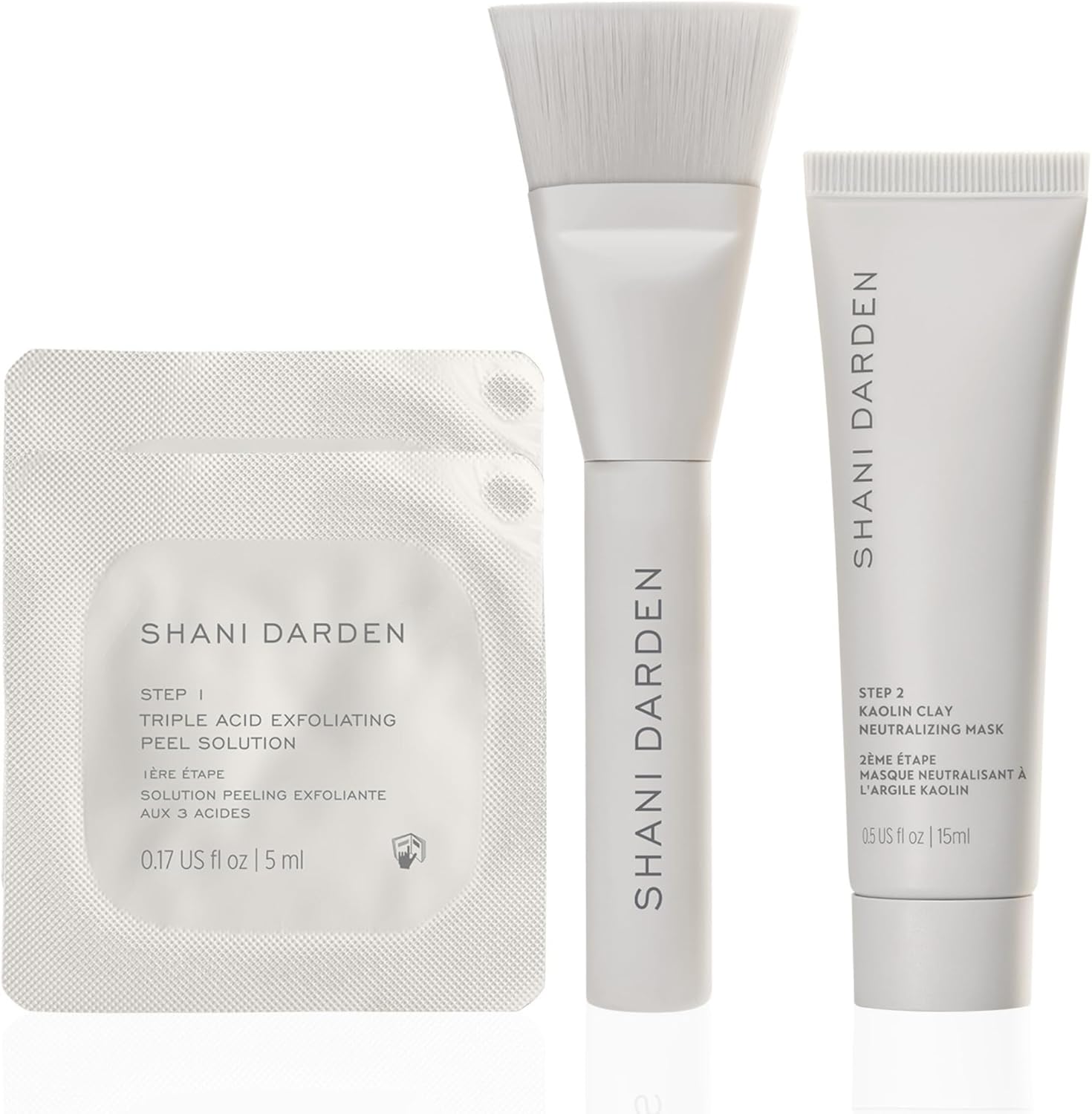 Shani Darden Skin Care Triple Acid Peel 2-Step Treatment box front view showing product details.