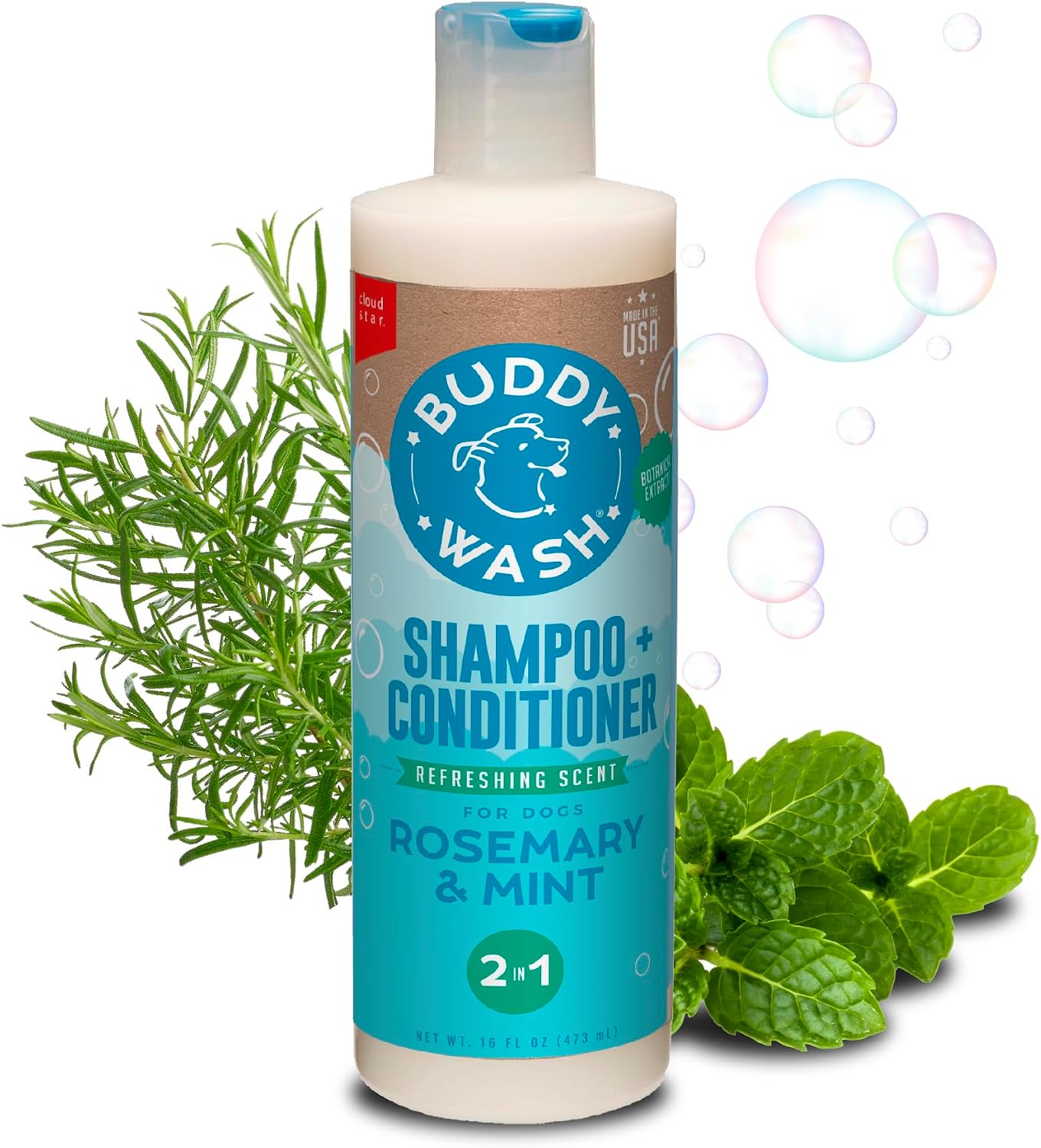 Soothing lavender and mint scented pet grooming wash