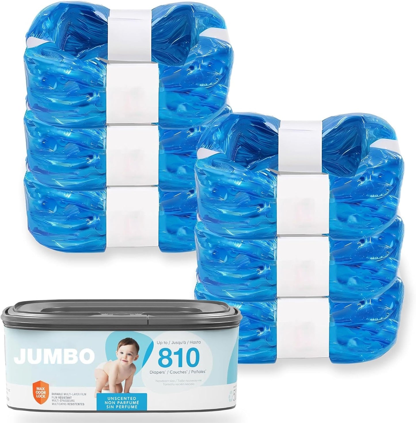 Aimidodo diaper pail refills front view packaging