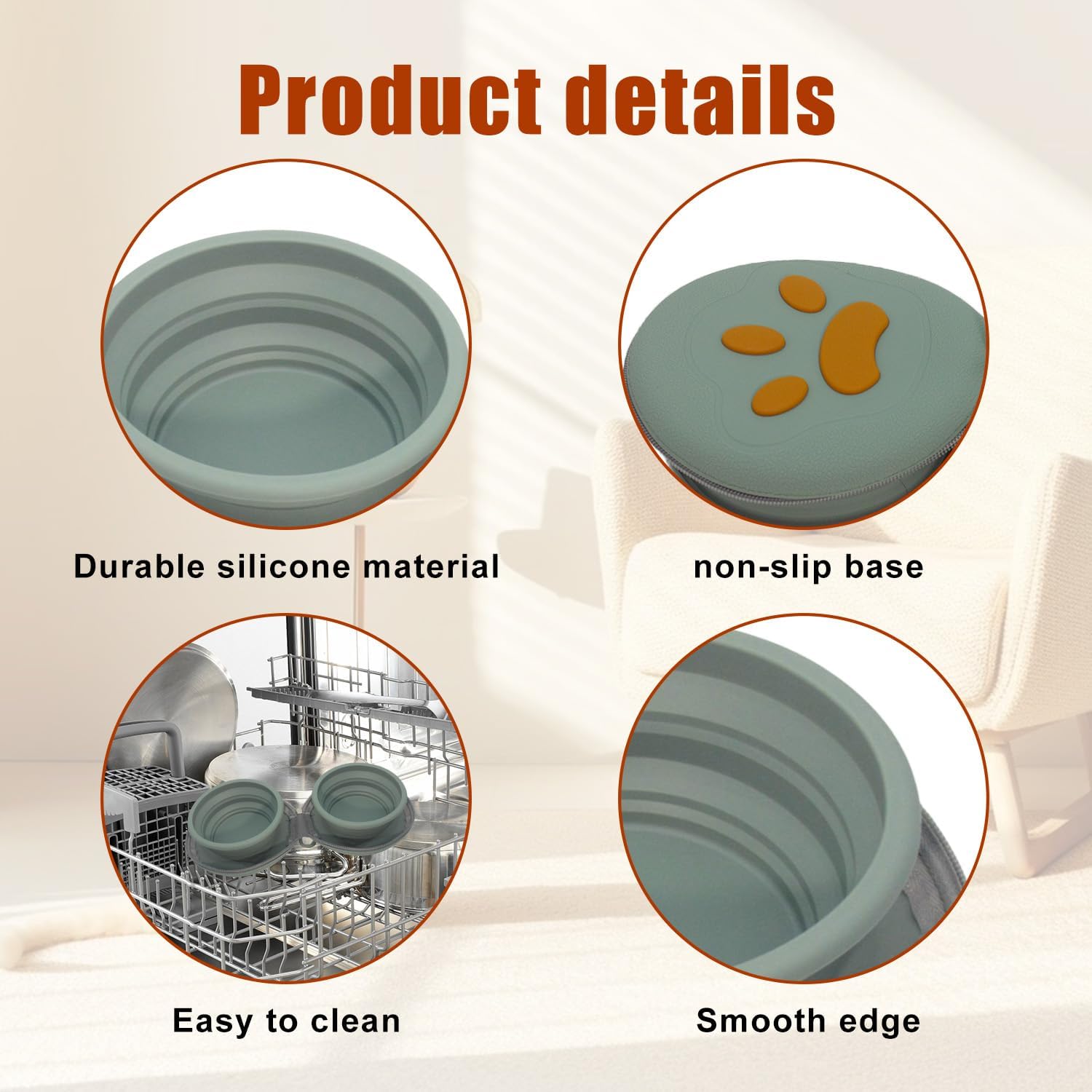 Gdsun 2 in 1 pet bowl in green variant for outdoor puppy feeding.