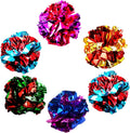 SunGrow Cat Crinkle Balls front view of colorful interactive mylar toys.