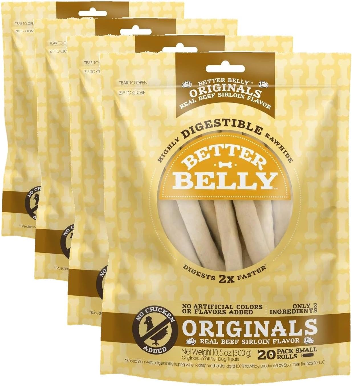 Better Belly Proteins with Real Venison Small Rolls 6 Count, Digestible Rawhide for Dogs, 4.2 OZ - Image 11