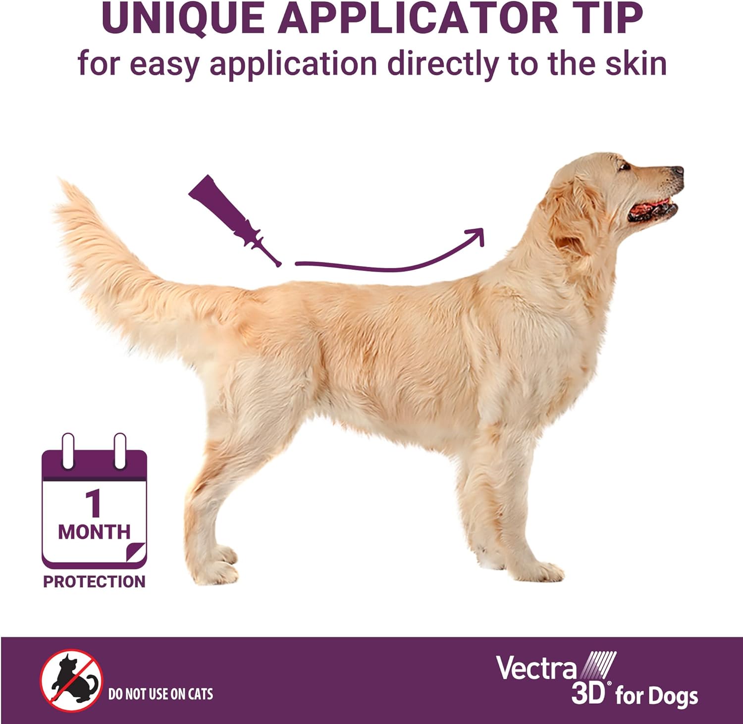 Vectra 3D six month supply parasite defense package back details