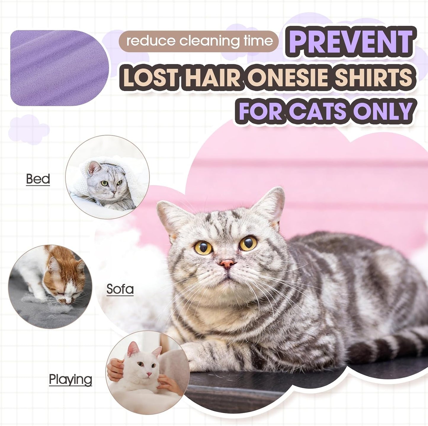 Adnikia four legged cat bodysuit abdominal opening