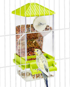 Hamiledyi No Mess Bird Feeders Automatic Parrot Feeder Drinker Acrylic Seed Food Container Parakeet Water Dispenser Cage Accessories for Lovebirds Budgies Canary Finch - Image 12