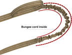 ICEFANG nylon webbed tactical leash reflective stitching details for low light safety