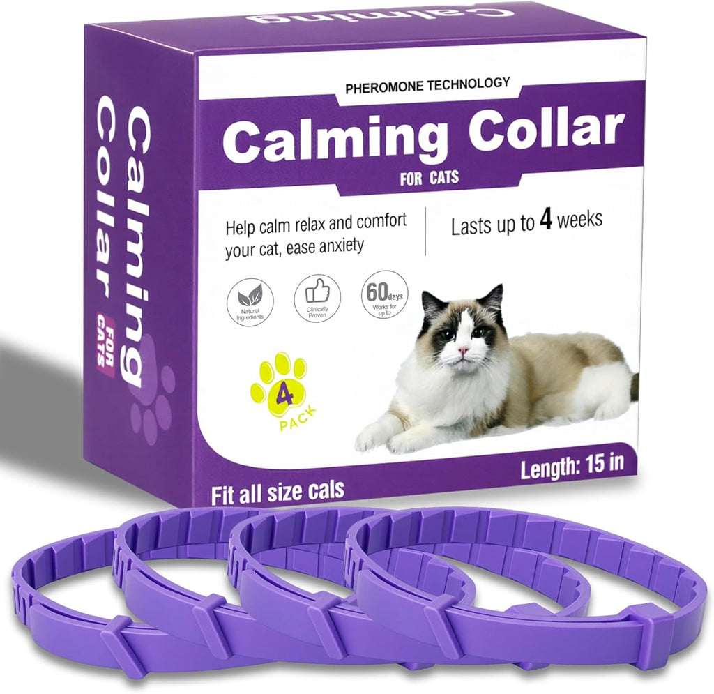 Dhgate calming collar for cats four pack front packaging view