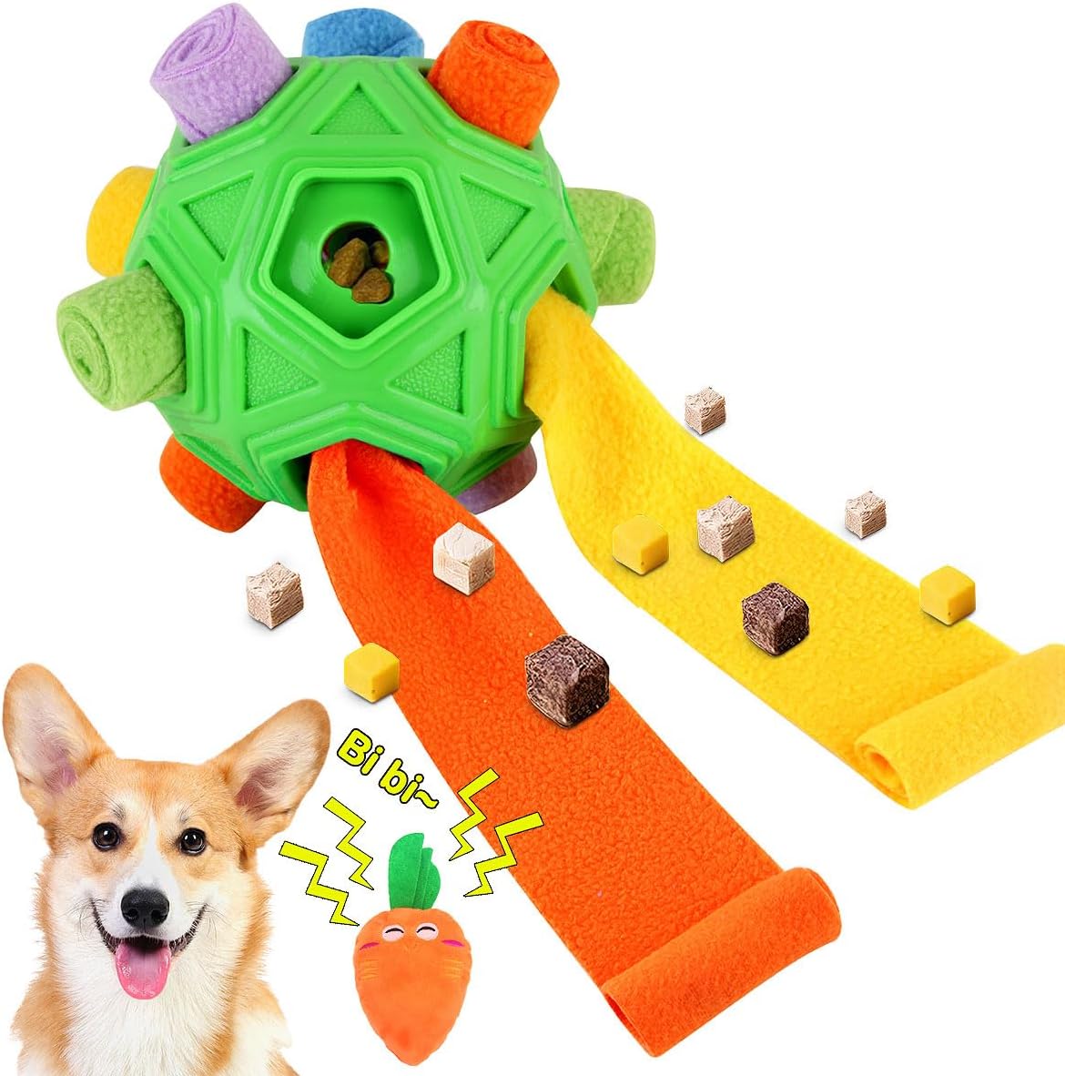 Petration dog snuffle ball interactive puzzle toy front view
