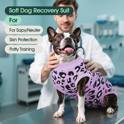 Kuoser surgical onesie for dogs side view veterinary recovery bodysuit