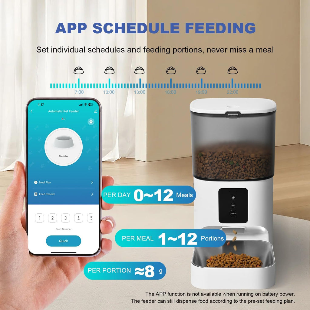 Andoll Home smart pet food dispenser stainless steel bowl angle