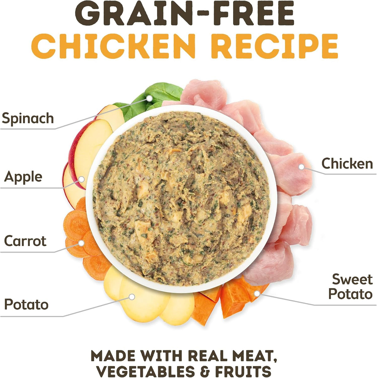 Instructions on back of Only Natural Pet dehydrated dog food