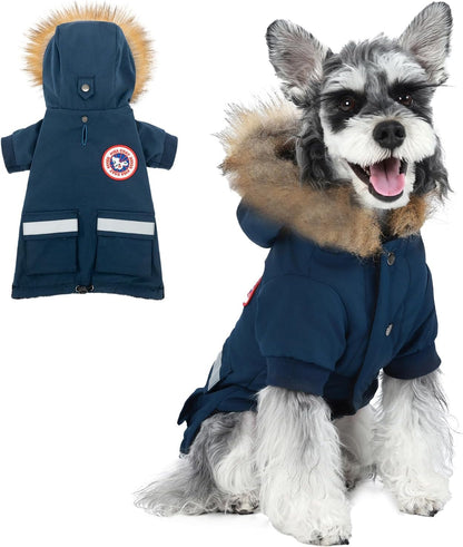PINA Small Dog Coats - Waterproof, Warm Winter Jacket with Faux Fur Hood & Pocket - Image 10
