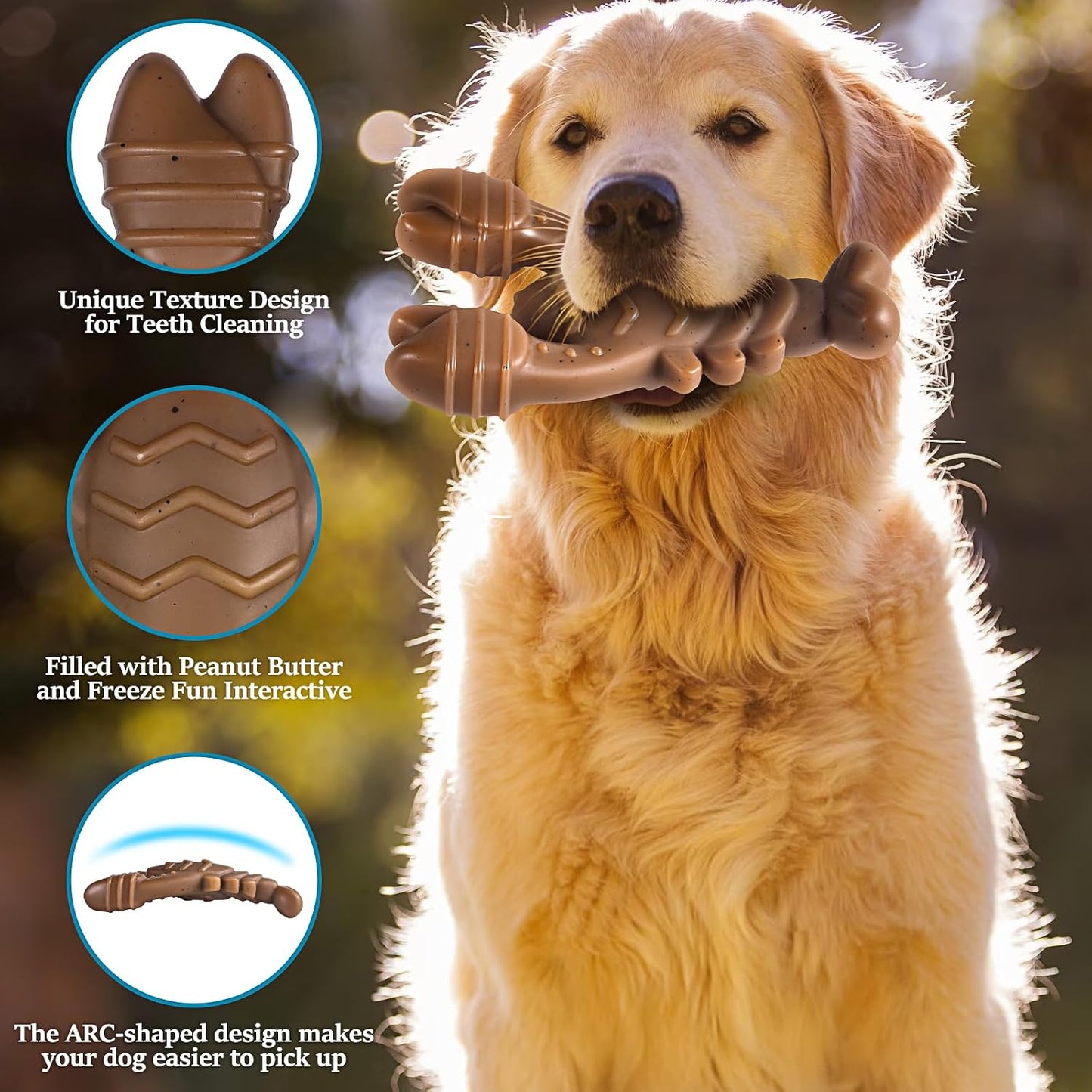 Lobster shaped indestructible dog chew toy