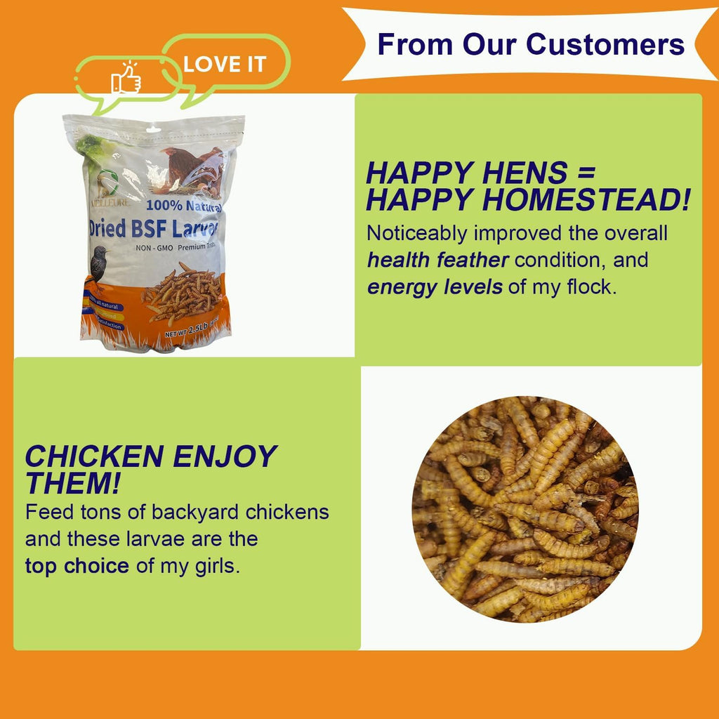 Nutritional benefits label for Meilleure non-GMO poultry feed