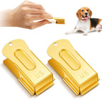 Professional metal dog training clicker attached to a keychain