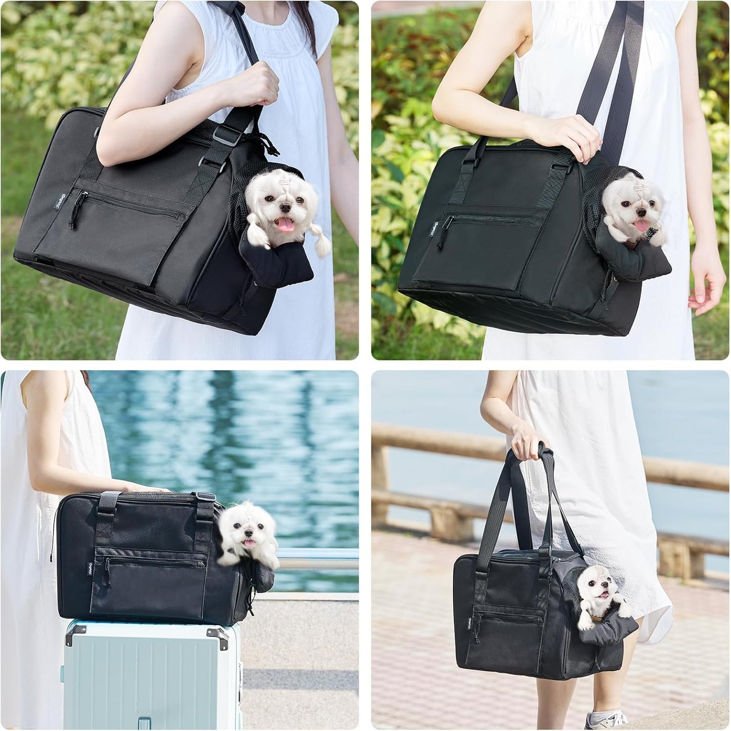 BurgeonNest dog bag exterior storage pocket detail