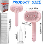 Premium packaging box showing the authentic QZTRGDW three in one pet spray comb