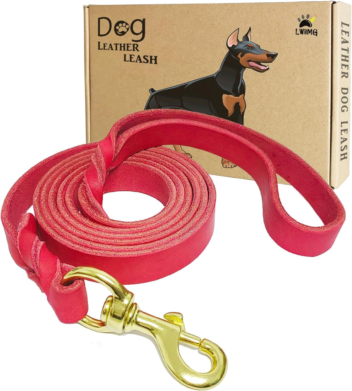 LWBMG Leather Dog Leash 6ft x 3/4 inch, Heavy Duty Genuine Leather Braided Dog Training Leash, Soft and Strong Pet Lead for Large, Medium, Small Dogs - Image 11