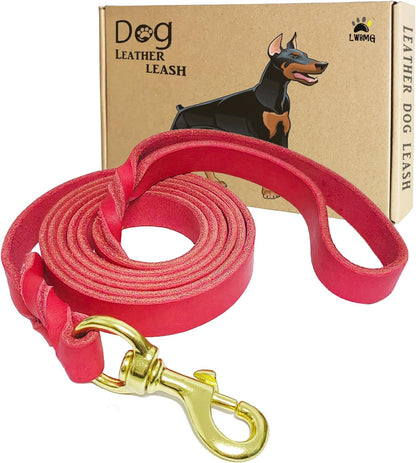 LWBMG Leather Dog Leash 6ft x 3/4 inch, Heavy Duty Genuine Leather Braided Dog Training Leash, Soft and Strong Pet Lead for Large, Medium, Small Dogs - Image 11