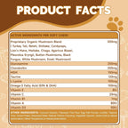 Natural organic ingredients breakdown for canine immune system and skin coat support