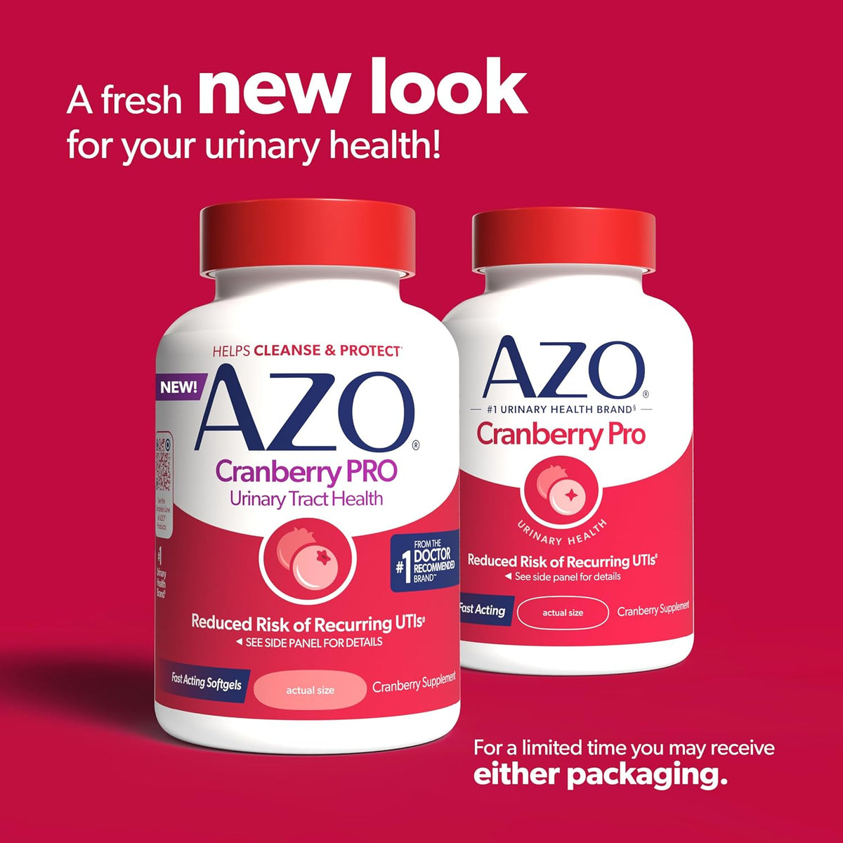 AZO Cranberry 100 Softgels packaging label details