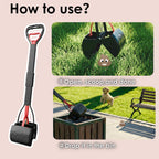 Folded view of the lightweight Timingila pet waste tool demonstrating portability on walks