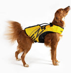 EzyDog adjustable dog flotation device yellow vest side profile view