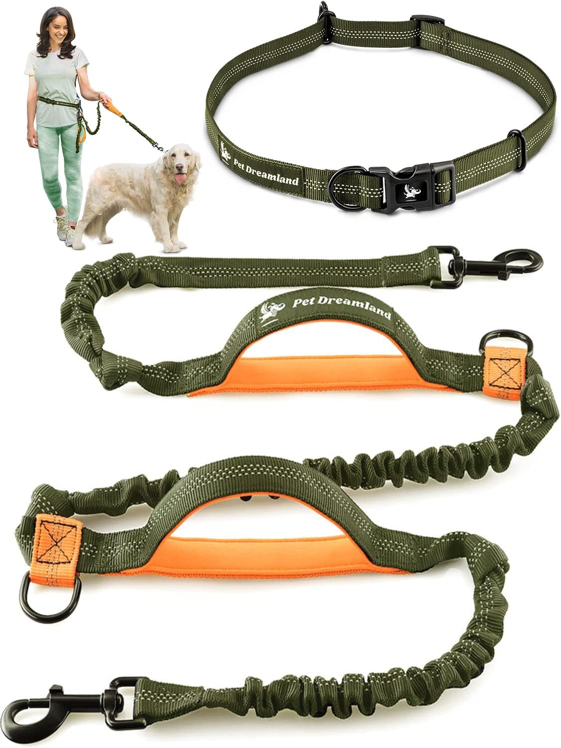 Pet Dreamland exquisite hands free leash for large dogs front view