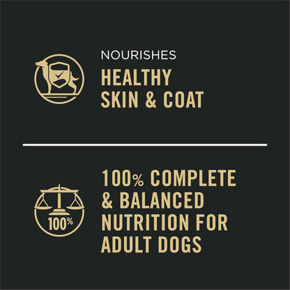 Purina Pro Plan complete essentials grain free dog food nutrient facts label