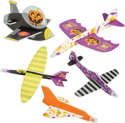 Fun Express Halloween monster foam glider toys packaged front view for party favors