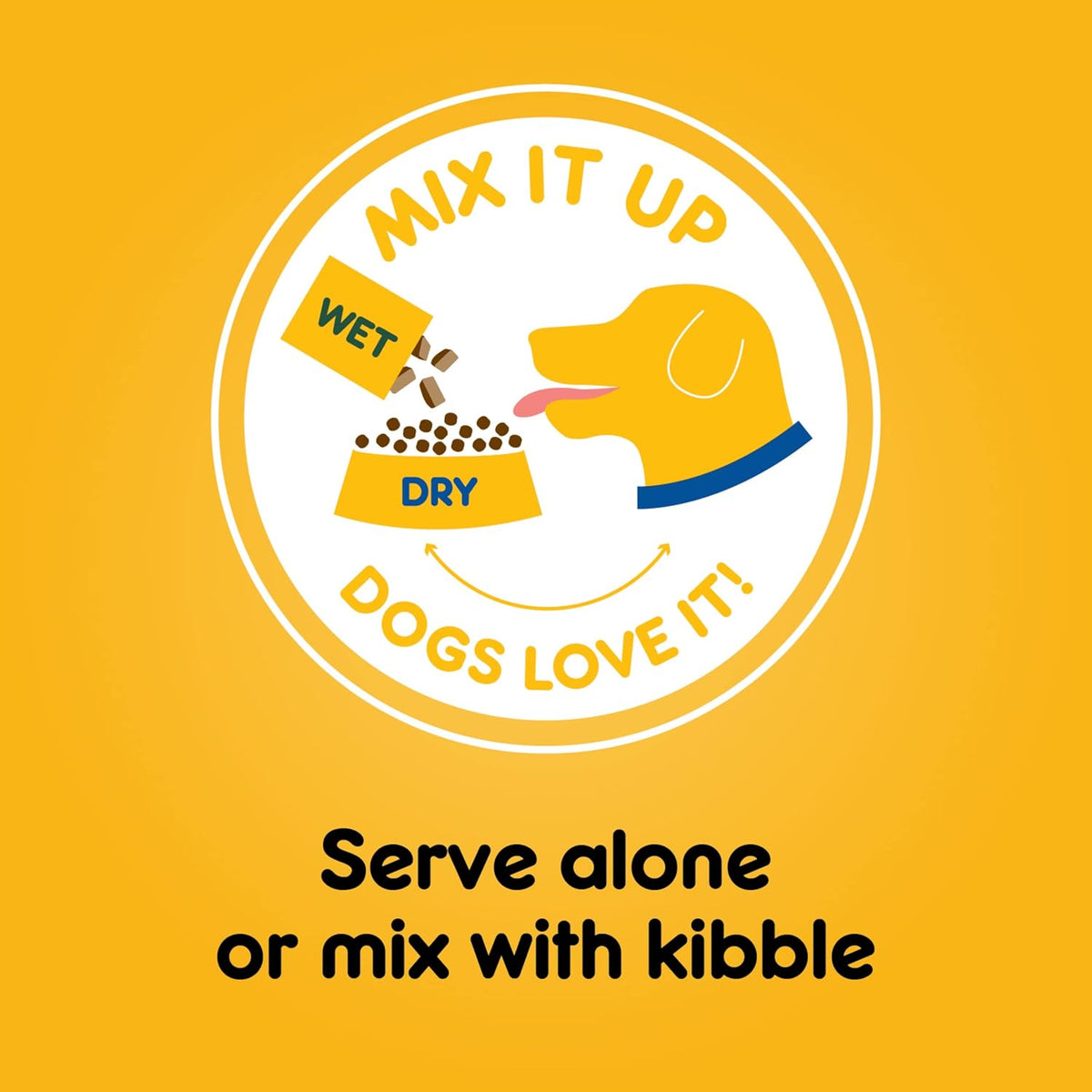 Close up of Pedigree wet puppy food texture