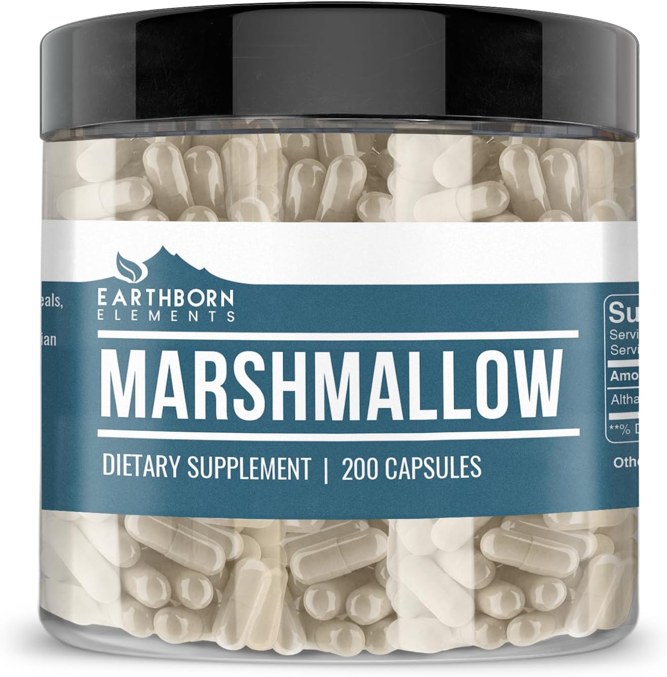 Earthborn Elements Marshmallow Root 200 Capsules bottle front view