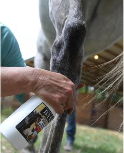 Spray nozzle detail on Banixx horse and pet care bottle