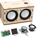 CYOEST STEM DIY Bluetooth Speaker Kit front view of assembled wooden audio box