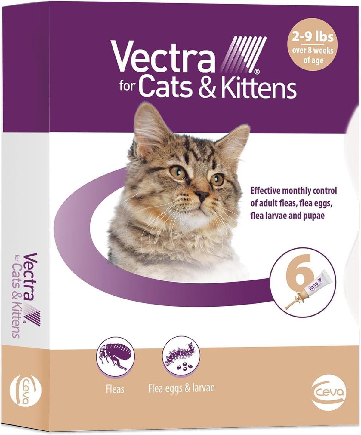 Vectra for Cats & Kittens Flea Treatment & Prevention for Small Cats (2-9 lbs.) 3-Month Supply - Image 10