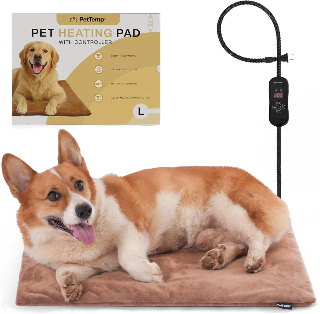 Pet Heating Pad for Cats and Dogs, Heated Cat Bed & Dog Heating Pad with 5 Temperature Levels, Waterproof Heated Pet Mat with Timer, Auto Power-Off and Chew Resistant Cord, 20'' x 16'' - Image 11