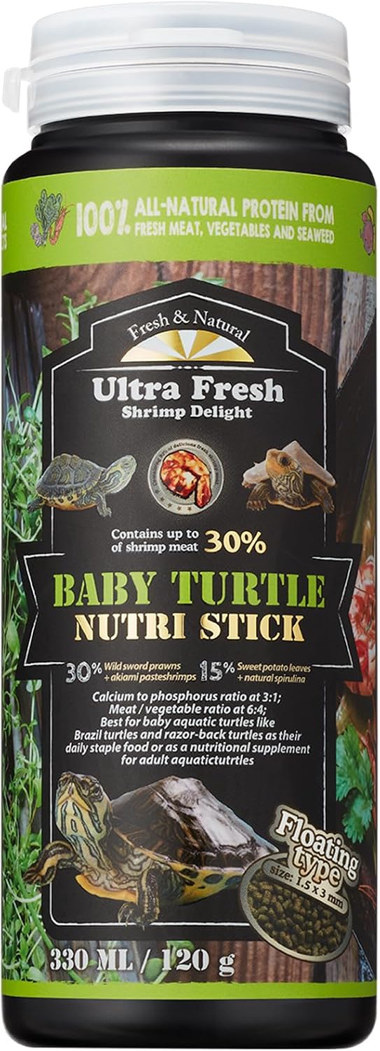 Ultra Fresh 1.6 Ounce baby turtle food top view seal
