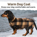 Water droplets bead up on the waterproof material surface of the ASENKU pet winter vest.