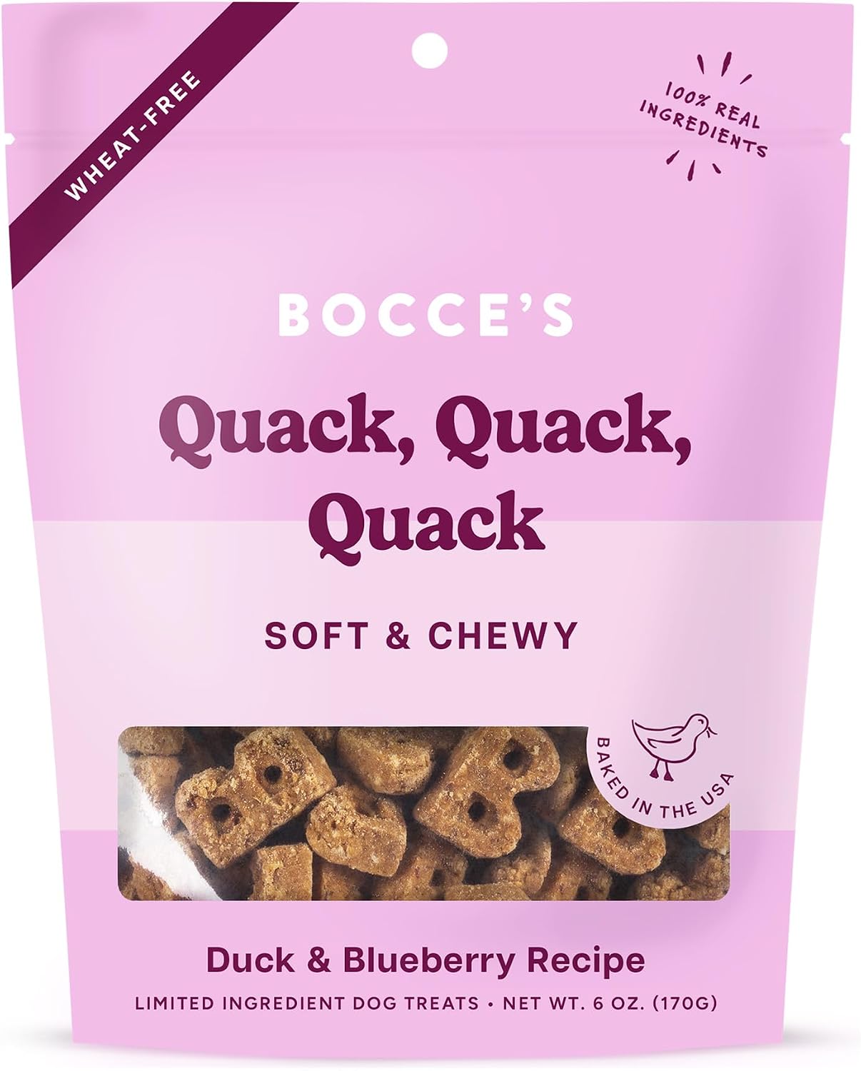 Bocce's Bakery Oven Baked PB & Banana Recipe Treats for Dogs, Wheat-Free Everyday Dog Treats, Real Ingredients, Baked in The USA, Natural Soft & Chewy Cookies, Peanut Butter & Banana, 6 oz - Image 14